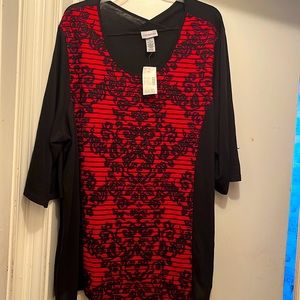 ♥️🖤”Sale”Nwt Absolutely stunning beaded detailed 3 Quarter length top! Size 4X